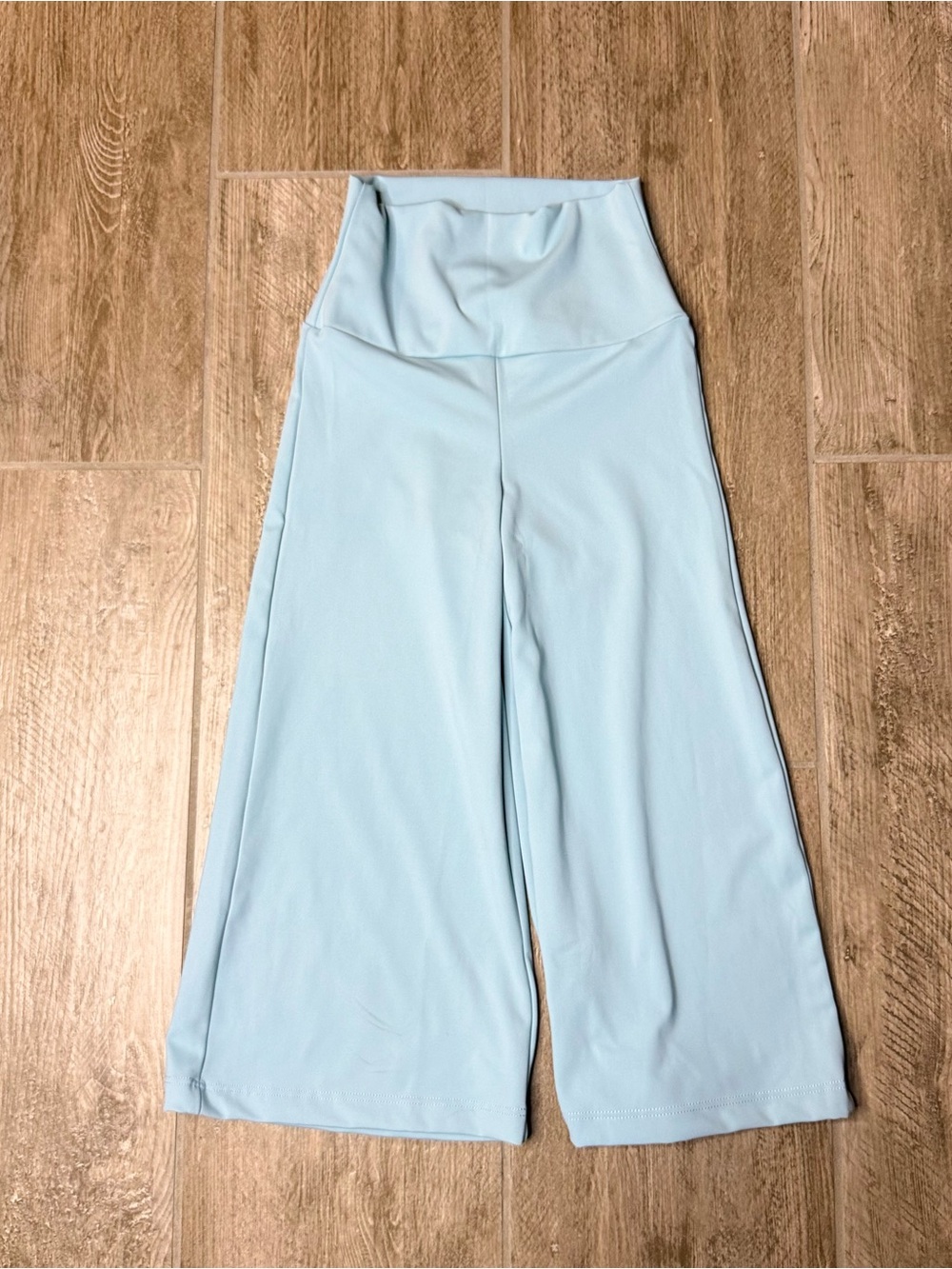 Tiger Friday High-Waist Wide Leg Light Blue Dance Pants - Child Medium